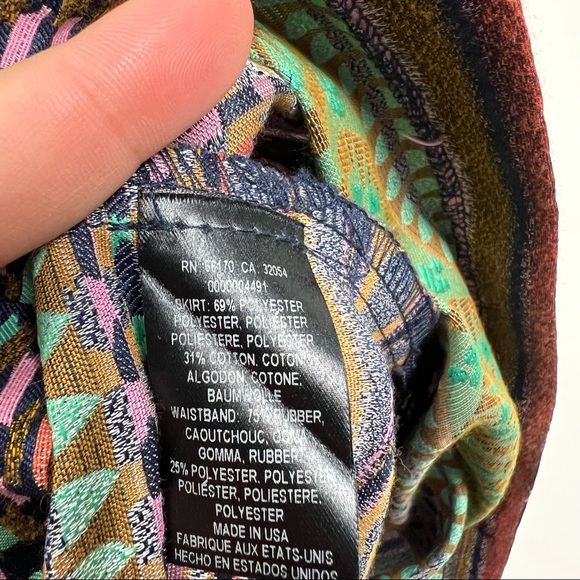 Anthropologie Nomad Morgan Carper Mini Skirt Multi-color Multi Pattern Size 4 - Picture 7 of 8
